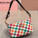 Blue Red Daily Letters Patchwork Bags