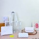 White Daily Letters Patchwork Bags
