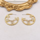 Gold Daily Letters Hollow Out Earrings