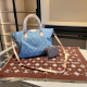 Blue Brown Daily Letters Contrast Bags