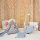 Blue Daily Letters Patchwork Bags