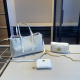 White Daily Letters Patchwork Bags