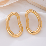 Gold Daily Hollow Out Irregular Earrings