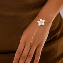 White Daily Flowers Chains Bracelets