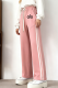Pink Casual Letters Contrast Straight High Waist Conventional Patchwork Bottoms