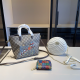 White Daily Letters Patchwork Bags