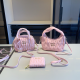 Pink Daily Letters Patchwork Bags