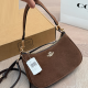 Dark Brown Daily Letters Zipper Bags
