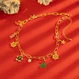 Gold Daily Christmas Tree Chains Necklaces