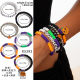 Purple Street Letters Contrast Bracelets