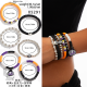 Black Orange Street Letters Contrast Bracelets