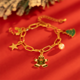 Gold Daily Christmas Tree Chains Bracelets