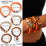 Multicolor Street Letters Contrast Bracelets