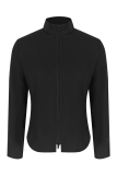 Black Casual Solid Color Zipper Zipper Collar Long Sleeve Two Pieces