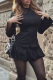 Black Casual Solid Color Zipper Zipper Collar Long Sleeve Two Pieces