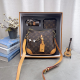 Brown Daily Letters Chains Contrast Bags