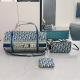 Blue Daily Letters Patchwork Bags