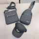 Black Gray Daily Letters Patchwork Bags