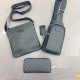Black Gray Daily Letters Patchwork Bags