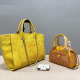 Yellow Daily Letters Contrast Bags