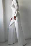 Black Casual Solid Color Backless Turtleneck Long Sleeve Two Pieces