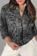 Grey Casual Leopard Print Zipper Zipper Collar Outerwear