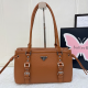 Brown Daily Letters Patchwork Bags
