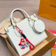 White Daily Letters Contrast Bags