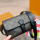 Brown Daily Letters Patchwork Bags