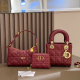 Red Daily Letters Metal Accessories Trim Bags