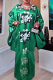 Green Casual Sequins V Neck Long Dresses