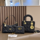 Black Daily Letters Metal Accessories Trim Bags
