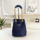 Blue Daily Letters Patchwork Bags