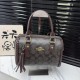 Dark Brown Daily Letters Fringed Trim Bags
