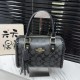 Black Gray Daily Letters Fringed Trim Bags