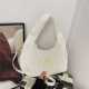 White Daily Letters Ruched Bags