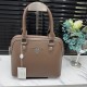 Brown Daily Letters Patchwork Bags