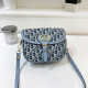 Blue Black Daily Letters Contrast Bags