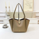 Khaki Daily Letters Patchwork Bags