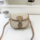 Khaki Daily Letters Contrast Bags