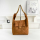 Yellow Brown Daily Letters Patchwork Bags