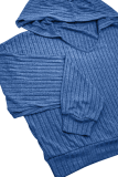 Khaki Casual Solid Color Patchwork V Neck Long Sleeve Two Pieces