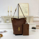 Brown Daily Letters Patchwork Bags