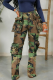 Camouflage Casual Print Pocket Conventional Full Print Bottoms