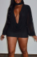 Black Halter Neck Deep V Mesh Dress Slim Bodycon Elegant Sexy Short Gown
