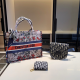 Red Blue Daily Letters Contrast Bags