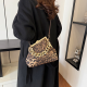 Deep Coffee Daily Leopard Print Chains Bags