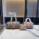Khaki Daily Letters Patchwork Bags