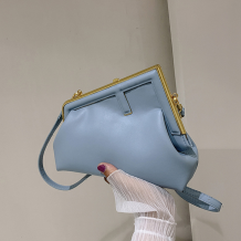 Light Blue Daily Solid Color Irregular Bags