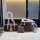 Pink Brown Daily Letters Contrast Bags
